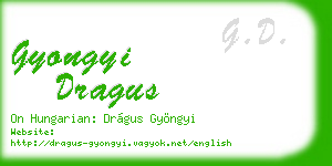 gyongyi dragus business card